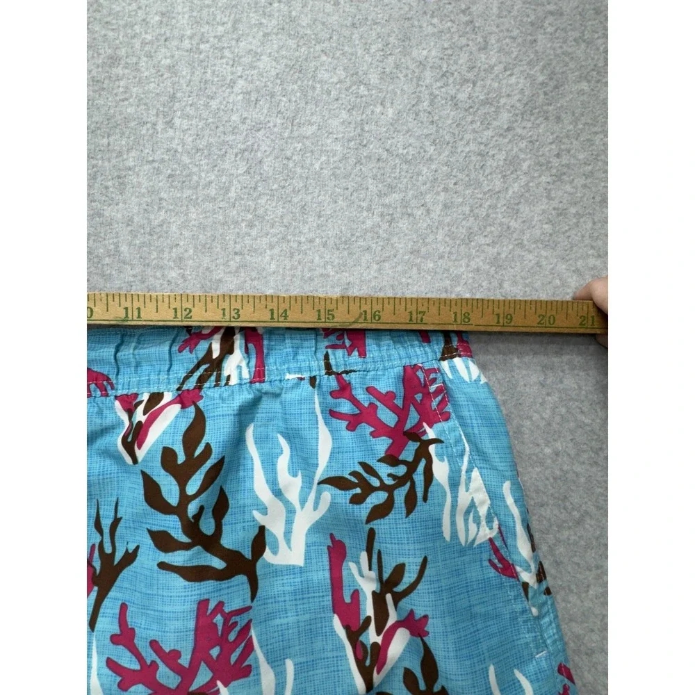 Peter Millar Swim Shorts Mens Large Blue Coral Reef Lined Drawstring Waist